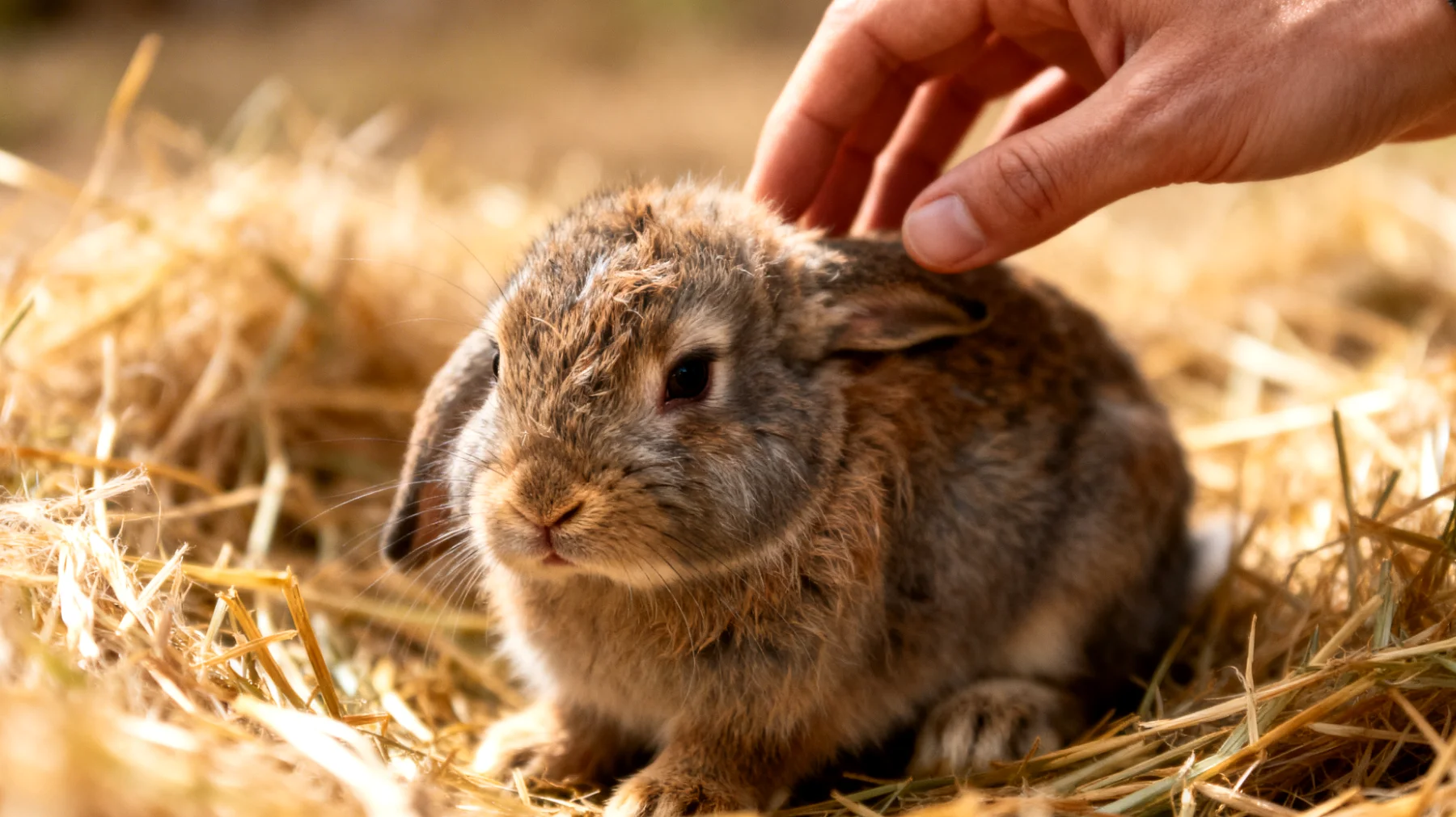 Junges Kaninchen hat Verdauungsprobleme oder Durchfall - sanfte natürliche Behandlungsmöglichkeiten zur Unterstützung der empfindlichen Darmflora gesucht"